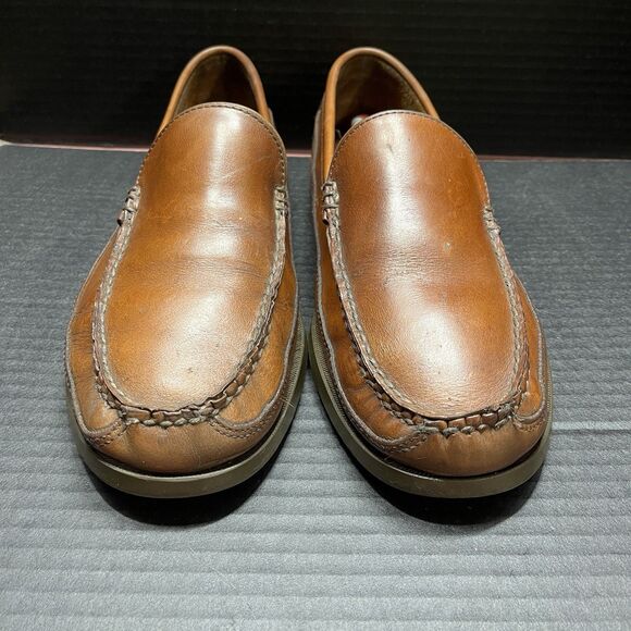 LL Bean Mens Sz 12 EE Casco Bay Mocs Loafers #299805 Brown Leather Loafers Shoes main image 7
